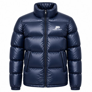 Vêtements d'extérieur pour hommes pour temps froid, veste matelassée imperméable légère, manteau chaud personnalisé en gros - Product Image 1