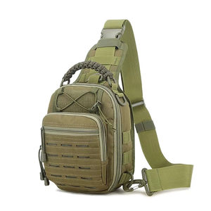 Bolso Bandolera Multibolsillos de Lona y Cuero, Estilo Vintage, Casual-Formal, Ajustable, para Uso Diario y Viajes, Venta al Por Mayor - Product Image 2