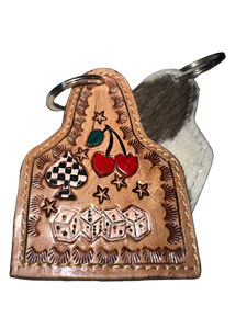 Porte-clés en cuir occidental de haute qualité, artisanal, écologique, rustique, gravé à la main, Noël, Nouvel An, anniversaire, Halloween - Product Image 2