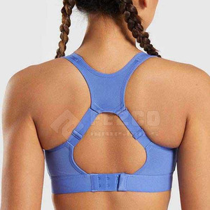 Soutien-gorge de sport haute performance pour femme, idéal pour le yoga et la course à pied, grandes tailles, bretelles réglables, coussinets amovibles, logo frontal - Product Image 3