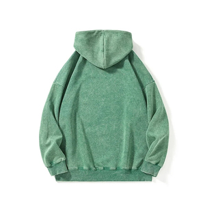 Unisex Heavyweight 330G 100% algodón lavado ácido Vintage liso teñido pulóver Sudadera con capucha para hombres invierno diseño de gran tamaño - Product Image 2