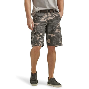 Pantalones cortos de algodón 100% con estampado de camuflaje para hombre, cierre frontal con botón y seis bolsillos, precio - Product Image 1