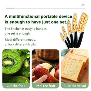 Best Selling Premium Ceramic Chef <b>Knife</b> Set 5-Piece Plastic Handle Dishwasher <b>Safe</b> for Commercial Kitchen in Stock Free Shipping - Product Image 5