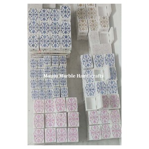 Hard <b>Top</b> Product Build Quality Handmade Polished Marble Inlay Box With MOP Stylish Sea Shell Floral Art For Home Decoration Gift - Product Image 4