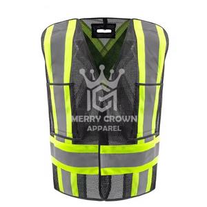 เสื้อกั๊กนิรภัยสะท้อนแสงสำหรับผู้ชายเสื้อผ้าสำหรับใส่ทำงานสะท้อนแสงบนท้องถนนพิมพ์ลายได้ตามต้องการ - Product Image 1