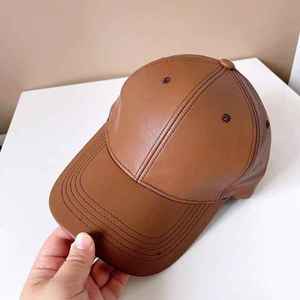 Casquettes de baseball plates en cuir véritable noir et marron pour hommes, de 54 à 62 cm, taille personnalisée, casquette de golf Snapback - Product Image 5