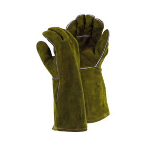 Gants de sécurité en cuir de vachette fendu personnalisés de taille XL Équipement de protection anti-feu pour le travail et le confort pour la protection des mains du soudeur - Product Image 4