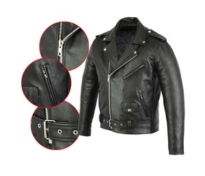 Men Biker <b>Vintage</b> Motorcycle Racer Moto Leather <b>Jacket</b> Real Genuine Leather <b>Racing</b> Motorbike <b>Jackets</b> Padded - Product Image 3