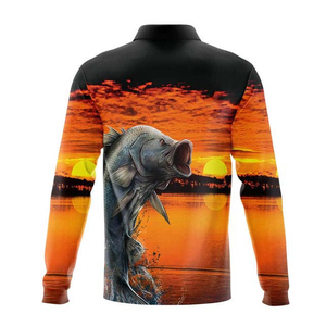 Camisas Polo de Pesca para Hombre con Protección Solar UPF50, Sublimación OEM al por Mayor, Secado Rápido, Manga Corta, Transpirables, Colores Personalizados - Product Image 2