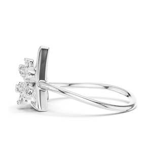 Bague Flocon de Neige en Diamant Cultivé en Laboratoire 0,146 CT pour Femme, Clarté VVS-VS EF, Or 18KT, 14KT, 10KT et Argent 925, Rose, Jaune - Product Image 6
