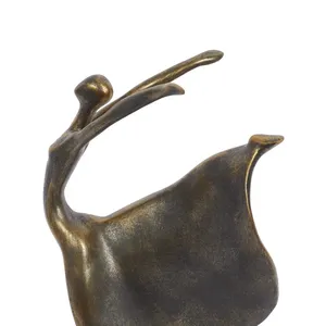 Escultura Tribal de Cabra de Metal, Pieza Decorativa Rústica Hecha a Mano, Adorno de Lujo para Salón, Escultura Moderna China, Zahid Exports - Product Image 4