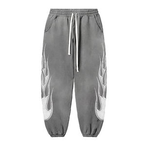 Conjunto Deportivo Personalizado con Apliques Bordados, Sudadera Corta con Capucha, Estilo Desgastado, Lavado Ácido, Cierre de Cremallera - Product Image 3