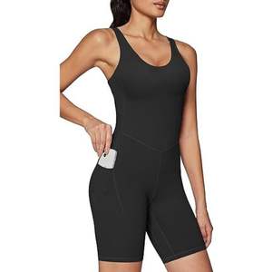 2025 entraînement sans couture Yoga Gym moulante barboteuses Sexy dos nageur contrôle du ventre soutien-gorge rembourré costume confortable course Yoga survêtement - Product Image 1