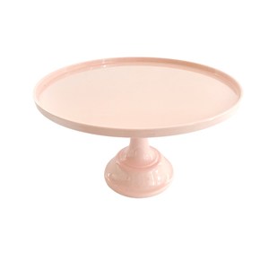 Glossy Pastel <b>Vintage</b>-Inspired Iron <b>Cake</b> <b>Stand</b> Stylish Pink Party Metal Platter Display Classic Display <b>Stand</b> - Product Image 6