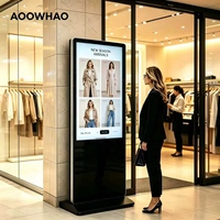 Kiosco Interactivo Vertical con Pantalla Táctil de 32-65 Pulgadas 4K, a Prueba de Explosiones, con Base de Vidrio, para Tiendas de Ropa, OEM ODM