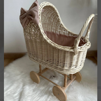 Poussette pour bébé en rotin faite à la main Poussette écologique en matériaux naturels Sûr, élégant et durable pour votre bébé