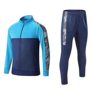 Men's Comfortable Polyester Soccer Training Tracksuit Breathable Activewear Full Zip Customisable Logo Pockets Wholesale Blank - Product Image 4