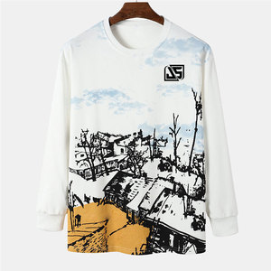 เสื้อสเวตเชิ้ตผู้ชายผ้าฟลีซพิมพ์โลโก้ตามสั่งขายส่ง เสื้อกันหนาวสไตล์สตรีทแวร์เรียบง่ายสำหรับขาย - Product Image 1