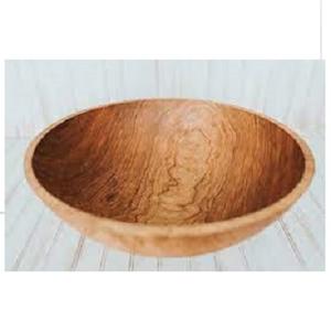 Mini Wooden Dough Bowl <b>Carved</b> Paulownia Wood <b>Candle</b> Making Rustic Bowl for Home Decor <b>Candles</b> Centerpiece Bowl - Product Image 1
