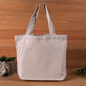 Organic Cotton Canvas Tote <b>Bags</b> Customizable Wholesale Foldable Reusable with Personalized Logo Stripes for Beach Shopping - Product Image 4