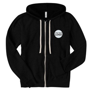 Sudadera Ligera con Capucha y Cremallera para Hombre, Sudadera Informal de Algodón con Cremallera Completa, Sudadera Suave de Manga Larga con Cremallera, Sudadera de Mezcla Triple - Product Image 4