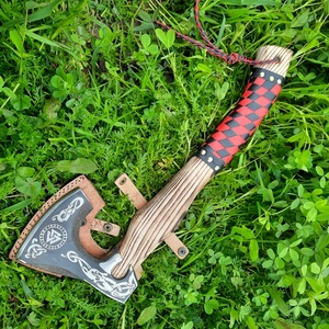 Hacha de acero al carbono multifuncional de calidad superior OEM hecha a mano al por mayor, novedad de 2025, gran oferta, última llegada, hachas vikingas a la venta - Product Image 2