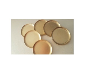 Dessous de verre en cuivre fabriqués à la main Boissons Vin Sous-verres ronds avec métal cuivré pour décoration et accessoires Tapis et tampons - Product Image 2