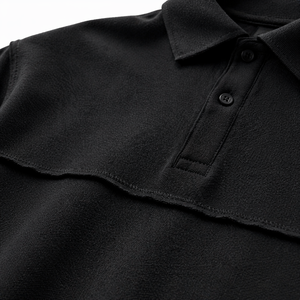 Camiseta Polo Negra Extra Grande Personalizada para Hombre, de Manga Corta, Estilo Casual, para Golf, Venta al Por Mayor, Fabricante OEM - Product Image 5