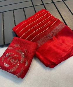 Saris de Georgette floral de diseñador para tienda de mujer: descubre el lujo y la sofisticación en saris de ropa informal de oficina - Product Image 5