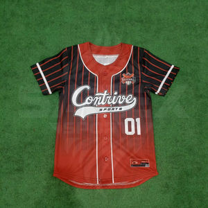 Camisetas de Béisbol Personalizadas Sublimadas, Transpirables, de Talla Grande, Manga Corta, con Botones, Anti-UV, que Absorben la Humedad, Estampadas para Hombre - Product Image 1