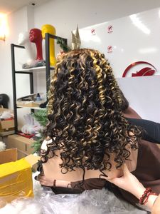 Peluca con cierre de la mejor calidad, cabello humano 100% natural rizado profundo para mujeres negras de cabello humano vietnamita - Product Image 4