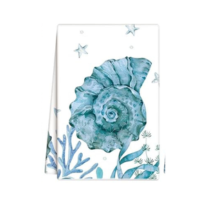 Serviette de cuisine en coton brodée de tortues avec des motifs frais et un grammage moyen, conçue pour les magasins de détail saisonniers et les acheteurs de style de vie - Product Image 6