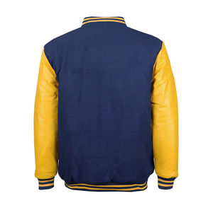 Casual Reversible Baseball Varsity Jacket Tela de alta calidad Leeve de cuero CollegeBaseballjacket para hombres - Product Image 2