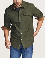 Camisa de Franela Tejida para Hombre, la Más Vendida al por Mayor, Unisex, de Algodón y Poliéster, Transpirable, Tallas Grandes, Informal, para Verano