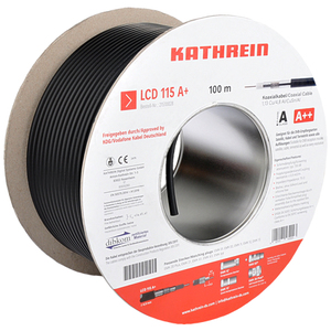 Kathrein LCD 115 A+ Câble Coaxial 130 dB noir Intérieur et Extérieur au Mètre - Product Image 1