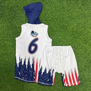 Camiseta de fútbol americano Diseña tu propio equipo deporte camiseta de fútbol hombres sublimación personalizada 7V7 uniformes de fútbol - Product Image 4