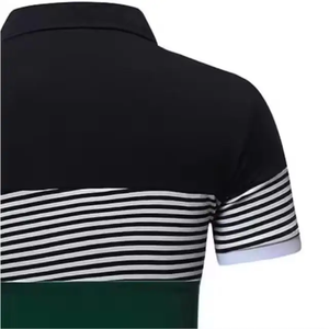 Nueva Camiseta Polo Básica de Manga Corta para Hombre, Camiseta de Bloques de Color a Rayas - Product Image 5