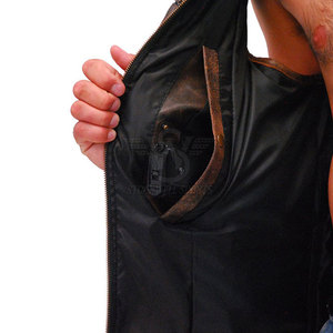 Chaleco de Motociclista de Cuero Premium, Resistente al Viento, con Costuras Resistentes, Ajuste Cómodo, Ligero y Ecológico para Conducir - Product Image 5