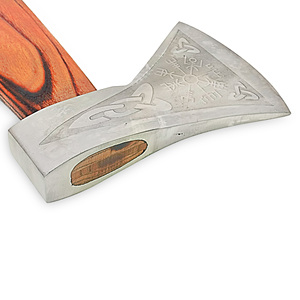 Hacha Tomahawk Industrial de Acero de Damasco de Primera Calidad, Personalizada al por Mayor, Servicio OEM ODM, Mango de Madera, para Campamento al Aire Libre - Product Image 5