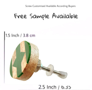 Boutons en résine verte en bois de conception industrielle, poignées de porte de tiroir d'armoire pour commode de cuisine à usage extérieur - Product Image 3