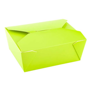 Eco Green Kraft Paper Customizable Take Boxes UV Resistance Embossing Tab Lock Closure <b>Food</b> <b>Containers</b> <b>Hot</b> Cold <b>Foods</b> Lining - Product Image 5