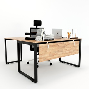 HBRT014-โต๊ะทำงานรูปตัว L สไตล์มินิมอลร่วมสมัย ขนาด 140x140 ซม. พร้อมระบบ RECTANG และขาเหล็กประกอบสำเร็จ สำหรับใช้ในสำนักงานหรือห้องนอน - Product Image 2