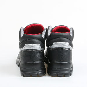 أحذية عمل رجالية من الجلد الطبيعي مضادة للانزلاق مع مقدمة فولاذية، أحذية أمان معتمدة CE EN20345 لصناعة البناء - Product Image 6