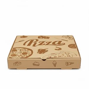 Caja de Pizza de Papel Kraft Ecológica de Calidad para Restaurantes, Apta para Microondas y con Tamaño Personalizable para Pizzerías y Cadenas de Franquicias - Product Image 2