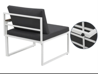 Prix de gros PHU LINH Modèle PLW-BARI Ensemble de mobilier d'extérieur moderne pliable Bari, table avec structure en acier et revêtement imperméable en PA