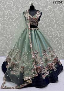 <b>Rainbow</b> Shaded <b>Sequins</b> Work Partywear Lehenga choli - Product Image 5