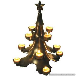 Bougeoir de décoration de Noël nouvelle couleur or et gris moderne avec une conception de forme différente 3 bougeoirs à bas prix - Product Image 2