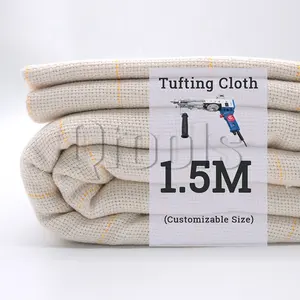 Stock prêt Offre Spéciale 1.5M tapis primaire touffetage tissu touffetage moines tissu avec directives jaunes pour pistolet à touffeter