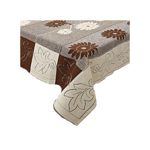 100% Cotton Material <b>Round</b> Shape Floral Design Embroidered <b>Table</b> <b>Cloths</b> with Customized Logo - Product Image 2