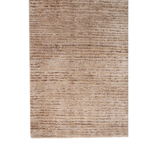 Alfombra Entropy Beige Marrón de Lana y Seda de Bambú Anudada a Mano, 10 mm, Color Sólido, Rectangular, Diseño para Pasillo, para Uso Doméstico - Modelo AKWB-3574 - Product Image 4